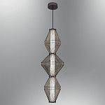 Подвесной светильник вертикальный с плетеным металлическим каркасом Metal Interweaving варинант исполнения - 1 | Loft Concept в Самаре