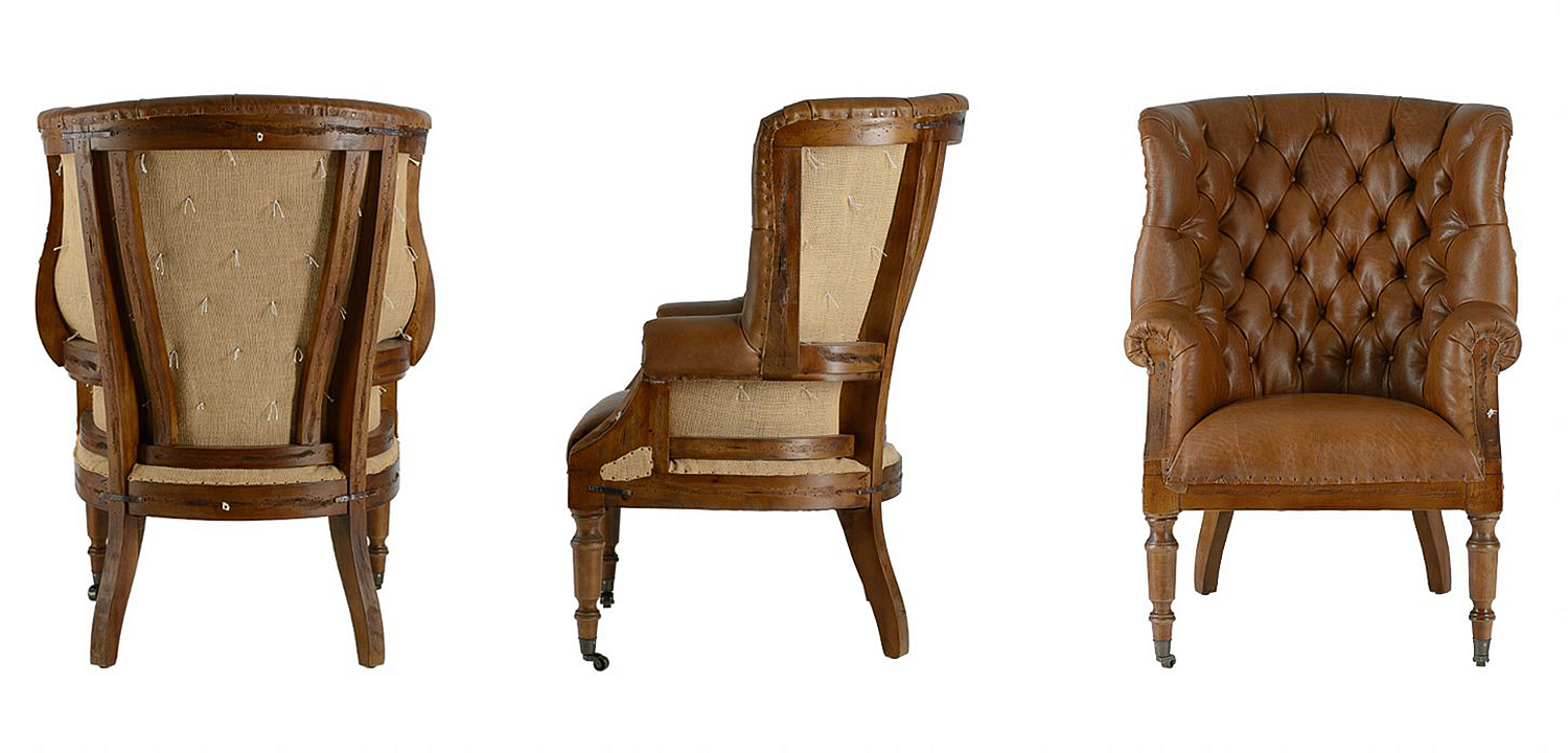 Кресло Meder Armchair натуральная кожа Кресло Meder Armchair натуральная кожа - Loft-Concept в Самаре