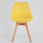 Стул с основой из пластика и мягким сиденьем Arvika Yellow варинант исполнения - 2 | Loft Concept в Самаре