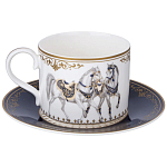 Чайный сервиз из фарфора с изображением лошадей на 6 персон 14 предметов Porcelain Horse Set варинант исполнения - 3 | Loft Concept в Самаре