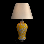 Настольная лампа желтая с изображением белых птиц Flight Among Acacia варинант исполнения - 2 | Loft Concept в Самаре