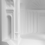 Встраиваемый в стену гипсовый светильник под покраску с арками и рельефными колоннами Antiquity Athena варинант исполнения - 8 | Loft Concept в Самаре