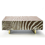 Кофейный стол Kenya Coffee Table Bone Inlay ZEBRA Beige  варинант исполнения - 2 | Loft Concept в Самаре