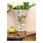 Ваза из фарфора с бронзовой стрекозой  Paradise Dragonfly варинант исполнения - 7 | Loft Concept в Самаре