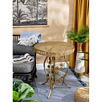 Столик приставной золотистый с орнаментом на столешнице Tanzania варинант исполнения - 4 | Loft Concept в Самаре