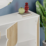 Комод с 3-мя дверцами и выдвижным ящиком цвета светлый дуб SPARK CONSOLE WHITE варинант исполнения - 4 | Loft Concept в Самаре