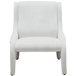 Дизайнерское кресло белое в мягкой велюровой обивке Granger Armchair White варинант исполнения - 2 | Loft Concept в Самаре