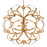 Люстра круглая в виде объёмного цветка Golden Flower Sphere варинант исполнения - 2 | Loft Concept в Самаре