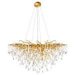 Люстра подвесная с прозрачными стеклянными подвесками в форме капель Диаметр 100 см Droplet Chandelier варинант исполнения - 2 | Loft Concept в Самаре