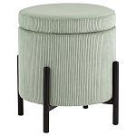 Светло-зеленый пуф на черных ножках SANJAY варинант исполнения - 1 | Loft Concept в Самаре