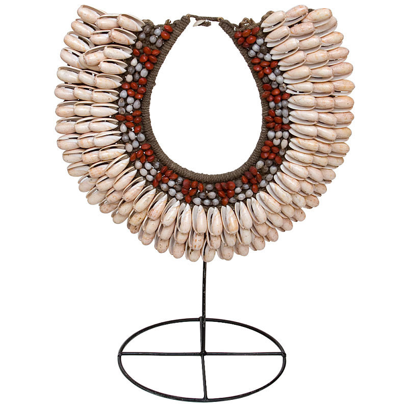 Этническое ожерелье из ракушек и бус Aboriginal Ethnic Necklace Beige Red Бежевый Красный Коричневый Этническое ожерелье из ракушек и бус Aboriginal Ethnic Necklace Beige Red Бежевый Красный Коричневый в Самаре | Loft Concept