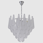Люстра с подвесками из рифленного стекла в форме капель Textured Glass Chandelier варинант исполнения - 4 | Loft Concept в Самаре