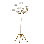 Торшер золотой в виде растения Golden Flower Glade варинант исполнения - 3 | Loft Concept в Самаре