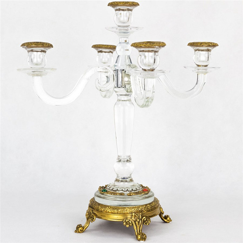 Подсвечник Transparent Candlestick Бронза Прозрачный (Transparent) в Самаре | Loft Concept 