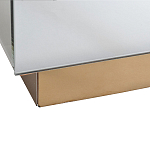 Столик журнальный зеркальный с золотым декором Gold Painted Mirror Table варинант исполнения - 3 | Loft Concept в Самаре