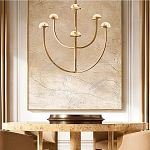 Люстрас 6-ю мраморными плафонами в форме купола Light Warm Light варинант исполнения - 3 | Loft Concept в Самаре