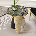 Дизайнерский журнальный стол круглый на 3-х фигурных ножках Cuzadit варинант исполнения - 1 | Loft Concept в Самаре