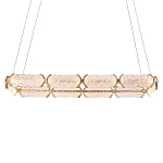 Люстра прямоугольная с текстурным природным рисунком IceFlame варинант исполнения - 4 | Loft Concept в Самаре