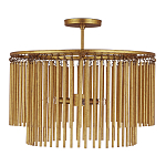 Потолочный светильник двухъярусный золотого цвета Metal Tentacles варинант исполнения - 3 | Loft Concept в Самаре