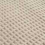 Плед из шерсти бежевого цвета с бахромой Waffle Comfort варинант исполнения - 2 | Loft Concept в Самаре