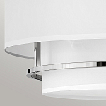 Потолочный светильник с двухслойным белым текстильным абажуром Hinkley варинант исполнения - 11 | Loft Concept в Самаре