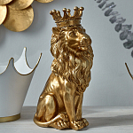 Статуэтка лев с детализированной гривой и изящной короной Lion Crown  варинант исполнения - 5 | Loft Concept в Самаре