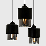 Каскадный светильник с 3-мя плафонами из дымчатого стекла Volta Flos Cascade Hanging Lamp варинант исполнения - 2 | Loft Concept в Самаре