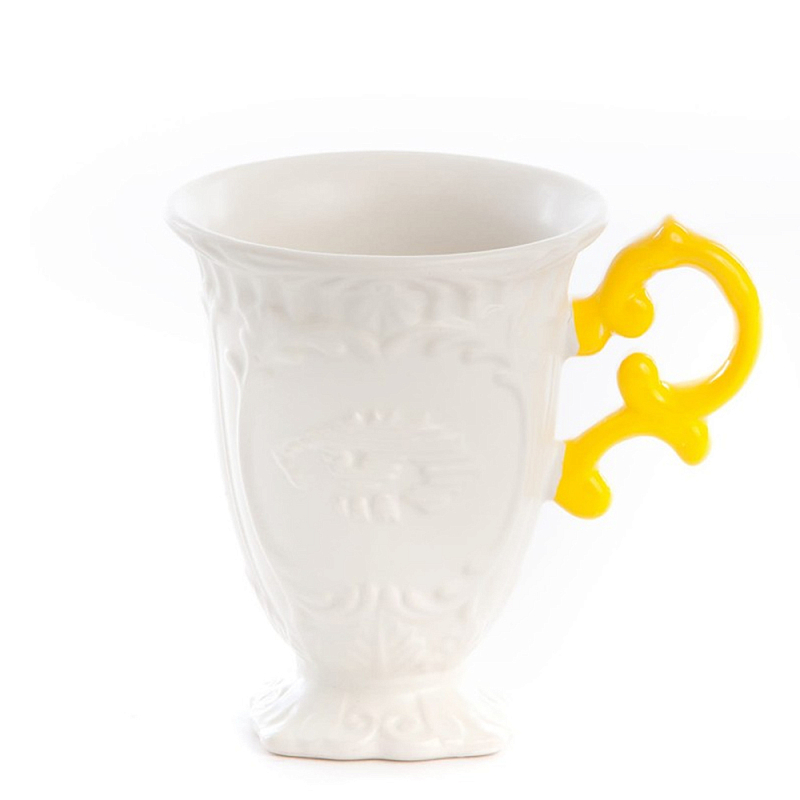 Кружка Seletti I-Mug Yellow Белый Желтый в Самаре | Loft Concept 