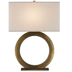 Настольная лампа с корпусом в форме кольца и прямоугольным абажуром French Ring варинант исполнения - 3 | Loft Concept в Самаре