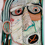 Арт-Объект плетеный из нитей большой портрет Joana Schneider  варинант исполнения - 2 | Loft Concept в Самаре