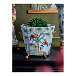 Кашпо из голубого фарфора с бронзовыми элементами Blue Garden варинант исполнения - 5 | Loft Concept в Самаре