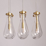 Люстра с 7-ю прозрачными плафонами из стекла в форме капли Lucid Rain  варинант исполнения - 6 | Loft Concept в Самаре