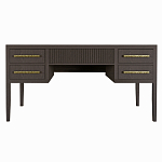 Большой Рабочий стол Primo с 5 выдвижными ящиками Темный орех варинант исполнения - 7 | Loft Concept в Самаре