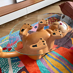 Дизайнерский журнальный стол с основанием в виде кота Bivan варинант исполнения - 2 | Loft Concept в Самаре