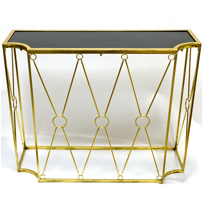 Консоль Mystic Art Deco Console Золотой Черный Консоль Mystic Art Deco Console Золотой Черный в Самаре | Loft Concept