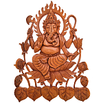 Панно из дерева Ганеша Panel With Animals варинант исполнения - 1 | Loft Concept в Самаре