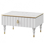 Стол журнальный белый с ящиком Expanses of Beauty варинант исполнения - 1 | Loft Concept в Самаре