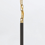 Подвесной светильник с плафоном в форме плоского купола и белой шарообразной лампой Eurofase варинант исполнения - 6 | Loft Concept в Самаре