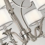 Люстра с белыми тканевыми абажурами в прозрачных стеклянных цилиндрах Kichler варинант исполнения - 3 | Loft Concept в Самаре