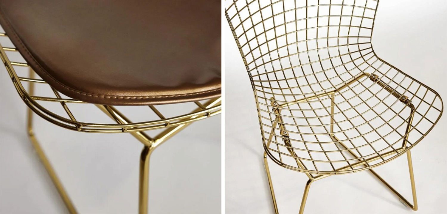 Стул Bertoia Chair Gold Стул Bertoia Chair Gold - Loft-Concept в Самаре