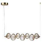 Подвесной светильник линейный с 7-ю рифлеными стеклянными шарами Marcelh Light варинант исполнения - 2 | Loft Concept в Самаре