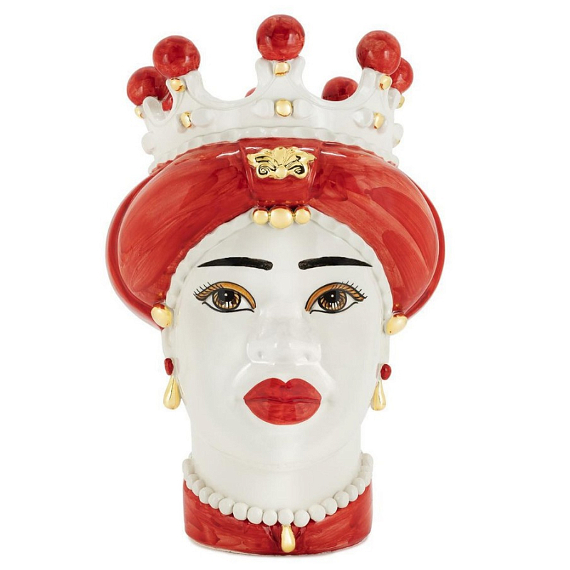 Ваза Vase Moro Lady Medium New Red Gold Белый Красный Ваза Vase Moro Lady Medium New Red Gold Белый Красный в Самаре | Loft Concept