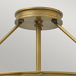 Потолочный светильник цвета латунь с плоским круглым плафоном Hinkley варинант исполнения - 3 | Loft Concept в Самаре