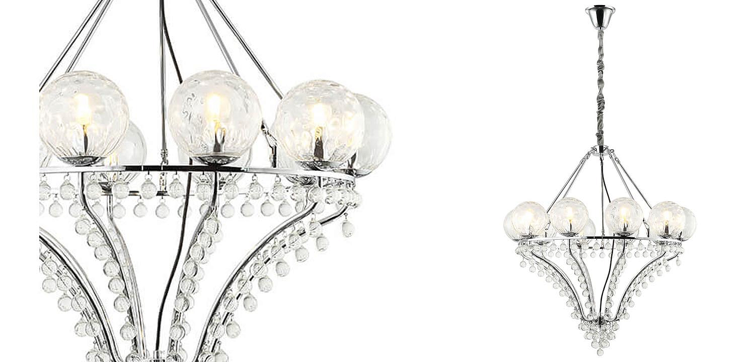 Люстра Melaine Chandelier chrome Люстра Melaine Chandelier chrome - Loft-Concept в Самаре