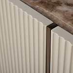 Тумба под телевизор серая с мраморной столешницей Uniqueness Marble варинант исполнения - 3 | Loft Concept в Самаре