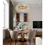 Круглая подвесная люстра Crystal Dandelions Chandelier варинант исполнения - 3 | Loft Concept в Самаре