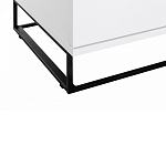 Стеллаж книжный белый с 3-мя открытыми полками и дверкой Strict Lines варинант исполнения - 5 | Loft Concept в Самаре