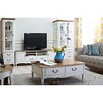 Узкая стеклянная витрина с двумя ящиками Montmartre Provence Showcase варинант исполнения - 3 | Loft Concept в Самаре