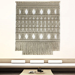 Панно на стену плетеное Макраме бежевый цвет  варинант исполнения - 11 | Loft Concept в Самаре