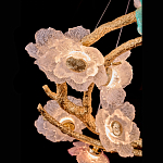 Люстра круглая на золотом каркасе с цветочным декором Miscellaneous herbs варинант исполнения - 5 | Loft Concept в Самаре